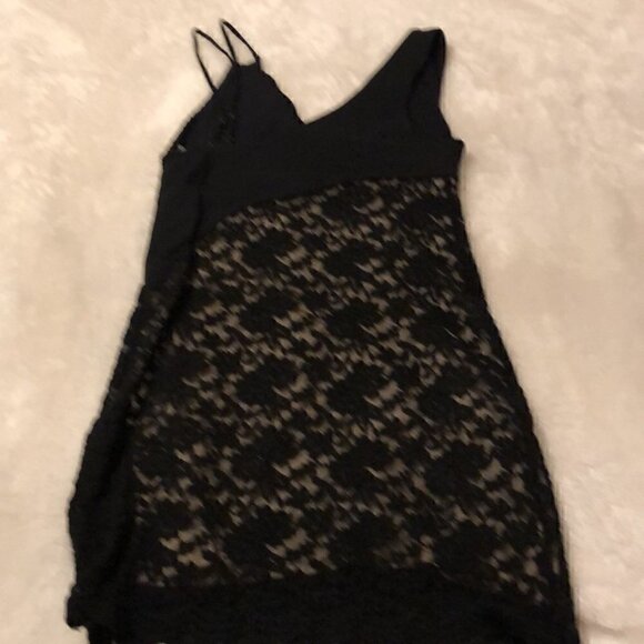Free People Lower East Side Lace Contrast Mini Dress Size Small - Picture 11 of 14